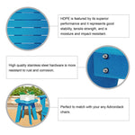 Elm PLUS 20"D Outdoor Patio Pacific Blue HDPE Round Side Table, End Table,Or Coffee Table