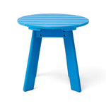 Elm PLUS 20"D Outdoor Patio Pacific Blue HDPE Round Side Table, End Table,Or Coffee Table