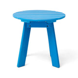 Elm PLUS 20"D Outdoor Patio Pacific Blue HDPE Round Side Table, End Table,Or Coffee Table