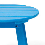 Elm PLUS 20"D Outdoor Patio Pacific Blue HDPE Round Side Table, End Table,Or Coffee Table