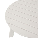 Elm PLUS 32"D Outdoor Patio White HDPE Round Coffee Table
