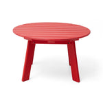 Elm PLUS 32"D Outdoor Patio Red HDPE Round Coffee Table