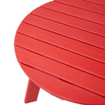 Elm PLUS 32"D Outdoor Patio Red HDPE Round Coffee Table