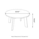 Elm PLUS 35.5"D Outdoor Patio Red HDPE Round Coffee Table