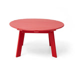 Elm PLUS 35.5"D Outdoor Patio Red HDPE Round Coffee Table