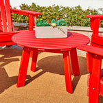 Elm PLUS 35.5"D Outdoor Patio Red HDPE Round Coffee Table