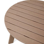 Elm PLUS 35.5"D Outdoor Patio Tan HDPE Round Coffee Table