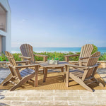 Elm PLUS 35.5"D Outdoor Patio Tan HDPE Round Coffee Table
