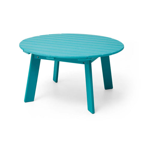 Elm PLUS 35.5"D Outdoor Patio Aqua HDPE Round Coffee Table