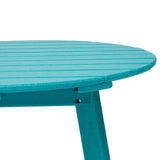 Elm PLUS 35.5"D Outdoor Patio Aqua HDPE Round Coffee Table