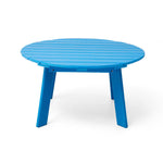 Elm PLUS 35.5"D Outdoor Patio Pacific Blue HDPE Round Coffee Table