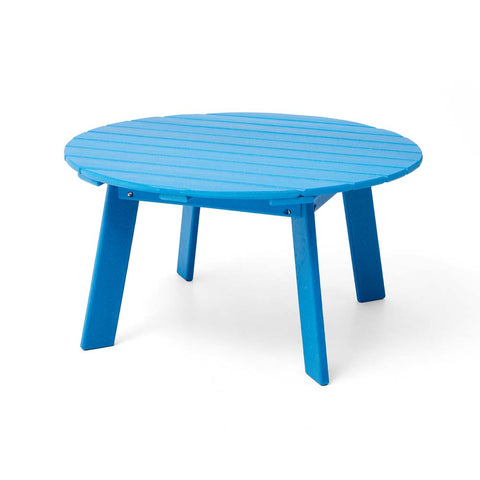 Elm PLUS 35.5"D Outdoor Patio Pacific Blue HDPE Round Coffee Table