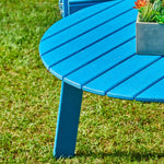 Elm PLUS 35.5"D Outdoor Patio Pacific Blue HDPE Round Coffee Table