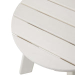 Elm PLUS 3-Piece Outdoor Patio White HDPE Adirondack Chair and Side Table Set