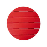 Elm PLUS 3-Piece Outdoor Patio Red HDPE Adirondack Chair and Side Table Set