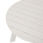 Elm PLUS 5-Piece Outdoor Patio White HDPE Adirondack Chair and Coffee Table Set
