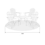 Elm PLUS 5-Piece Outdoor Patio Red HDPE Adirondack Chair and Coffee Table Set