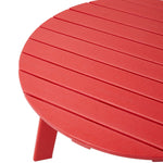 Elm PLUS 5-Piece Outdoor Patio Red HDPE Adirondack Chair and Coffee Table Set