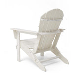 Elm PLUS Outdoor Patio White HDPE Folding Adirondack Chair, Set of 2