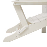 Elm PLUS Outdoor Patio White HDPE Folding Adirondack Chair, Set of 2