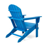 Elm PLUS Outdoor Patio Pacific Blue HDPE Folding Adirondack Chair, Set of 2