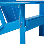 Elm PLUS 1 Piece 30000-BTU Round Slates Top Aluminum Propane Fire Pit Table and 4 Piece Pacific Blue HDPE Folding Adirondack Chairs