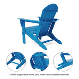 Elm PLUS 1 Piece 30000-BTU Tan Aluminum Propane Fire Pit Table and 4 Piece Pacific Blue HDPE Folding Adirondack Chairs