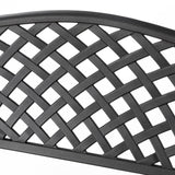 Elm PLUS Cast Aluminium Outdoor Patio Bench with Beige Cushion
