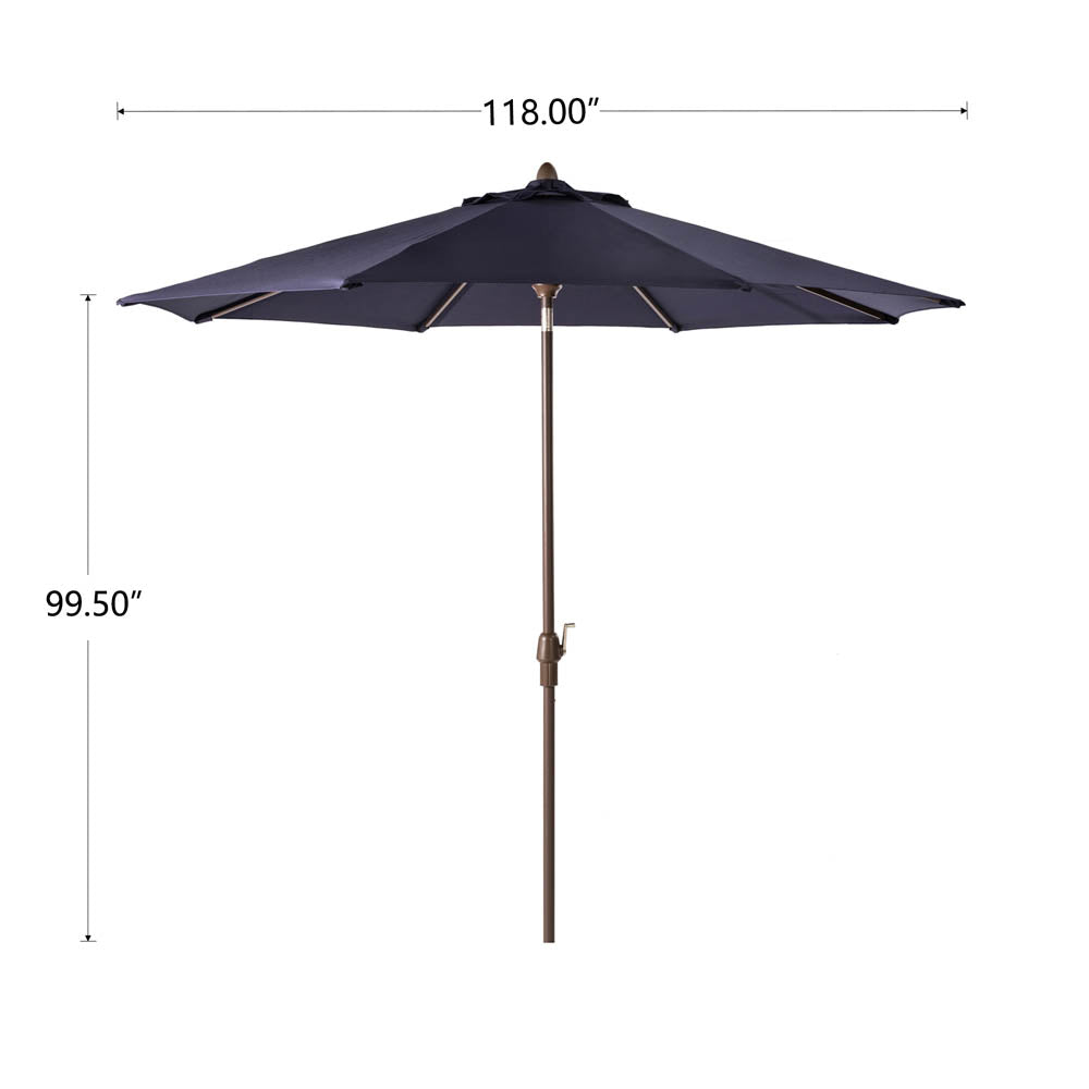 10 ft. Aluminum Auto Tilt Market Patio Umbrella in Navy Blue Olefin Canopy 10 ft. Aluminum Auto Tilt Market Patio Umbrella in Navy Blue Olefin Canopy