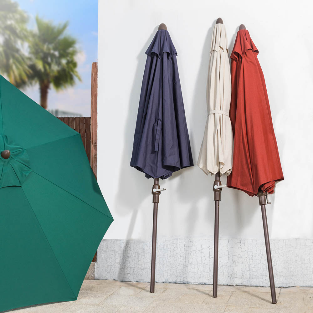 10 ft. Aluminum Auto Tilt Market Patio Umbrella in Wine Red Olefin Canopy 10 ft. Aluminum Auto Tilt Market Patio Umbrella in Wine Red Olefin Canopy