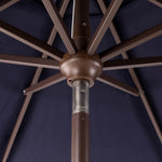 Elm PLUS 9 ft. Aluminum Auto Tilt Market Patio Umbrella in Navy Blue Olefin