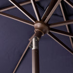 Elm PLUS 9 ft. Aluminum Auto Tilt Market Patio Umbrella in Navy Blue Olefin