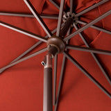 Elm PLUS 9 ft. Aluminum Auto Tilt Market Patio Umbrella in Wine Red Olefin