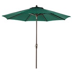 Elm PLUS 9 ft. Aluminum Auto Tilt Market Patio Umbrella in Dark Green Olefin