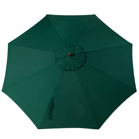 9 ft. Aluminum Auto Tilt Market Patio Umbrella in Dark Green Olefin Canopy