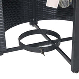 Elm PLUS 32"D 30000-BTU Round Slates Top Aluminum Propane Fire Pit Table with Polyester Cover