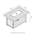 Elm PLUS 48"W 30000-BTU Tan Aluminum Propane Fire Pit Table with Polyester Cover